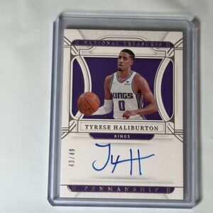 Tyrese Haliburton 2022-22 Panini penmanship